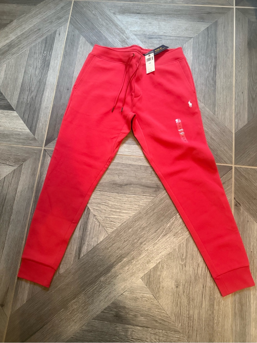 Ralph Lauren Red Drawstring Jogger Sweatpants